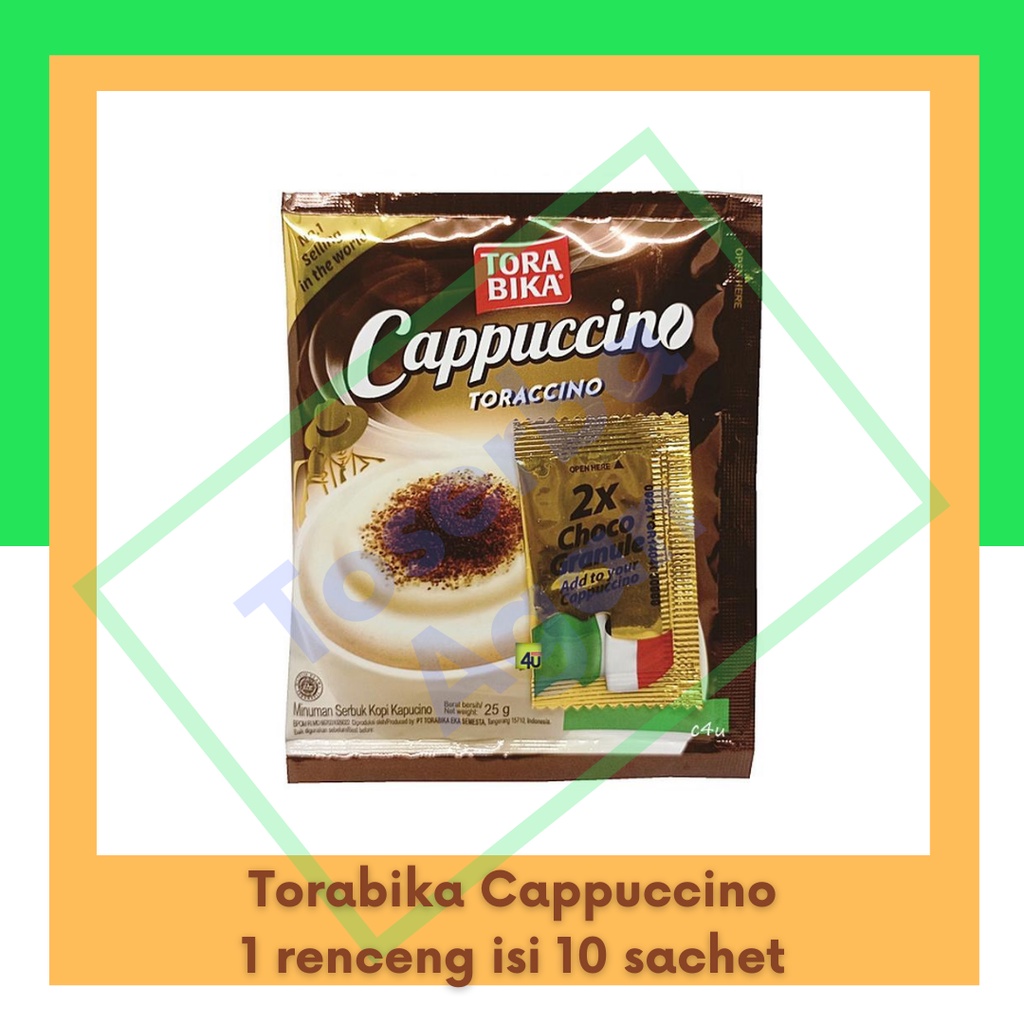 Torabika Cappucinno Toracinno Tora Bika Kopi 1 renceng isi 10 sachet