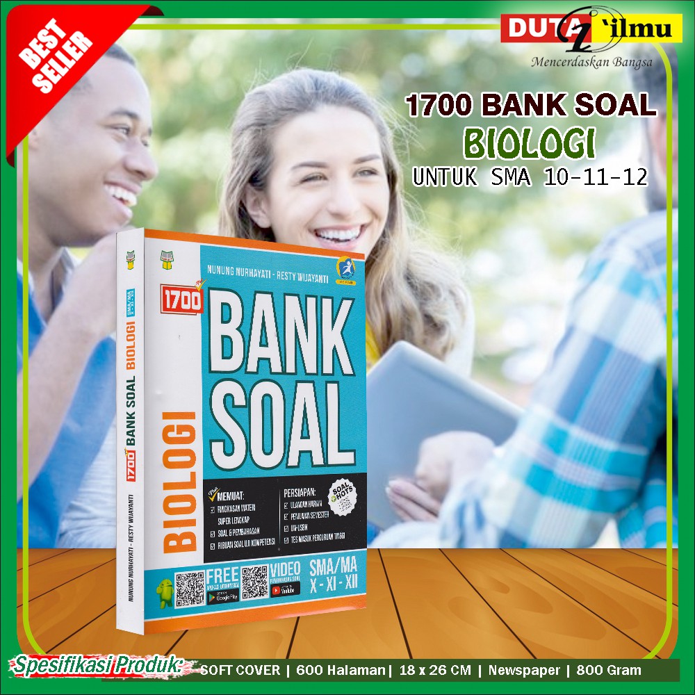 Bank Soal Biologi 1700 Untuk Sma Kelas 10 11 12 Shopee Indonesia