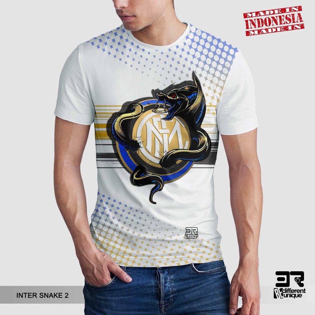 [ COD ] KAOS PRINTING GAMBAR TEAM SEPAKBOLA INTER MILAN SNAKE 2 - BAJU SEPAK BOLA DISTRO ORIGINAL MO