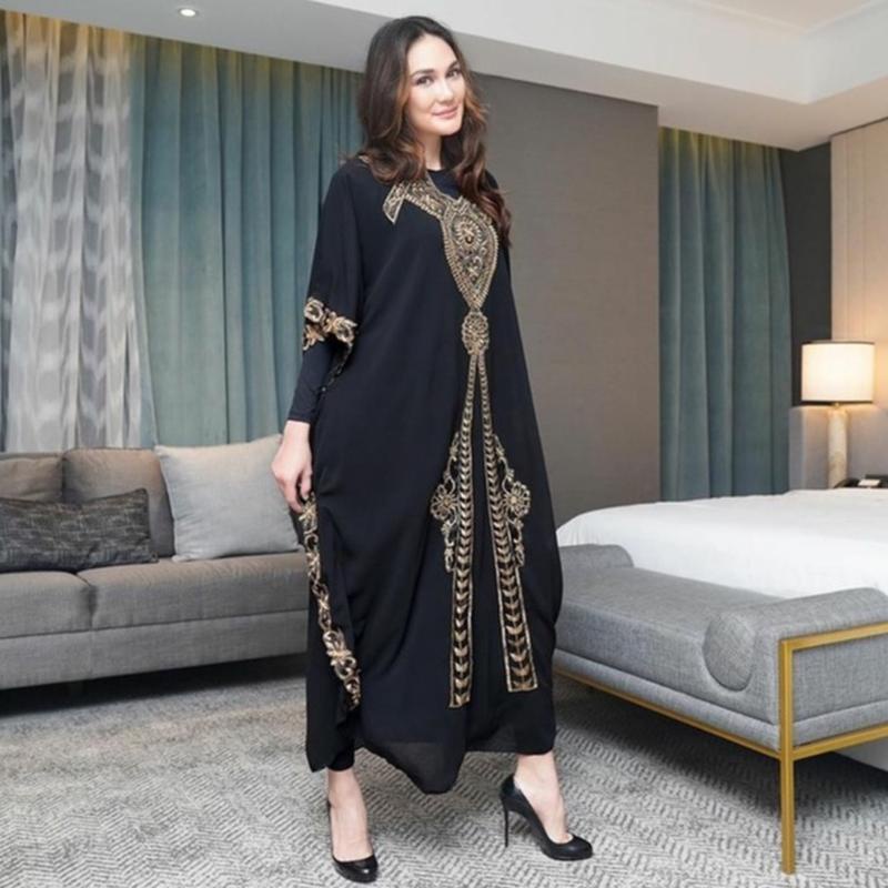 Sari Kaftan Baju Pakaian Fashion Muslim Wanita Gamis Perempuan Remaja Dewasa Orang Tua Kekinian Dres