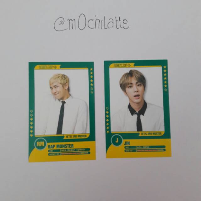 BTS 3rd Muster 'Player Card'