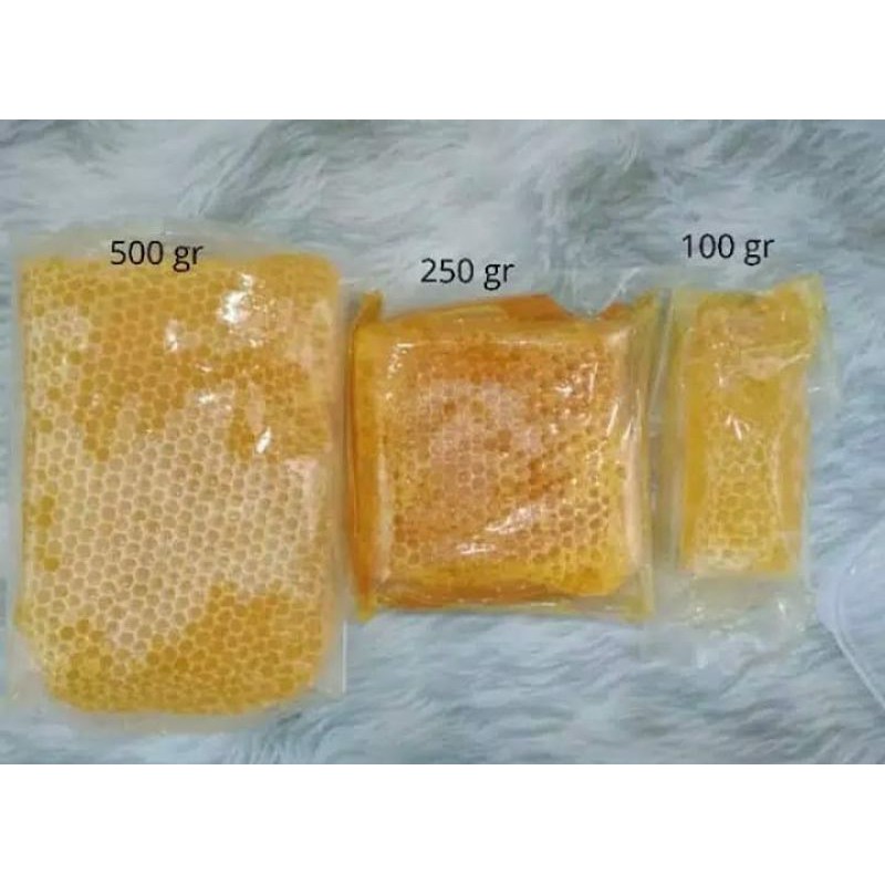

Honey Comb Madu Sarang Murni Ukuran 100, 250, 500 gram