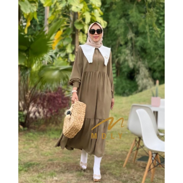 GAMIS WANITA TRENDY TERBARU MAURA MIDI DRESS BY MDLY