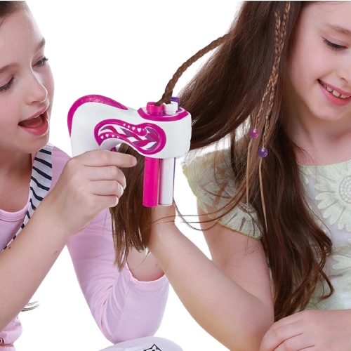Alat Kepang Anak Elektrik Portable Otomatis Jepitan Anak Perempuan DIY Hair Weave Machine