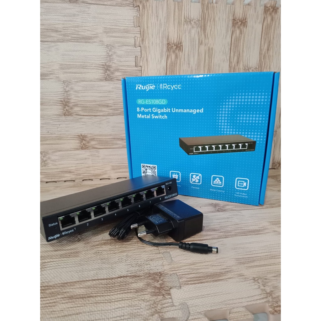 SWITCH HUB RUIJIE RG-ES108GD GIGABIT 8 PORT