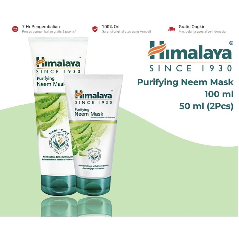 HIMALAYA PURIFYING NEEM MASK/MASKER HIMALAYA NEEM MASK 50 lML &amp; 100ML