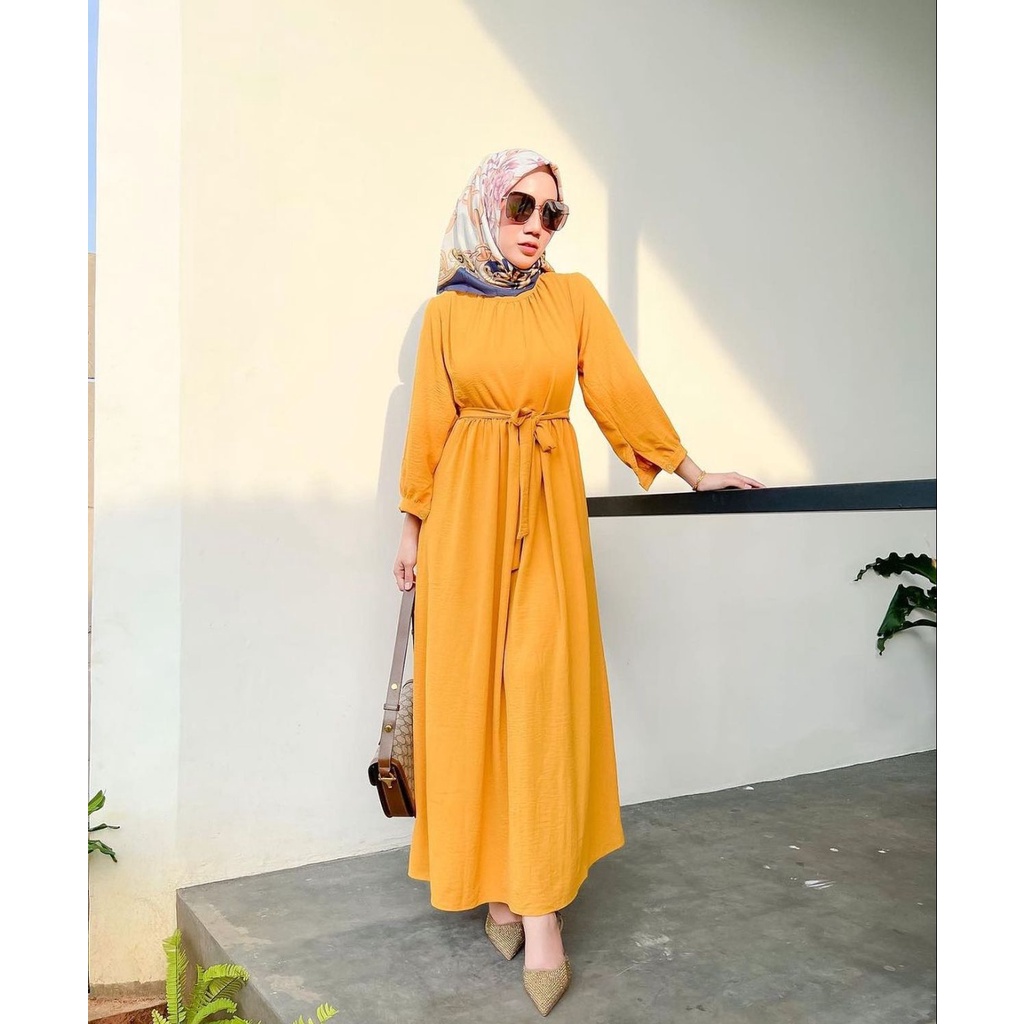 1KG MUAT 4PCS | NADA MAXY DRESS  CRINKLE HITS OOTD ALA SELEBGRAM FASHION GROSIR WANITA TERMURAH