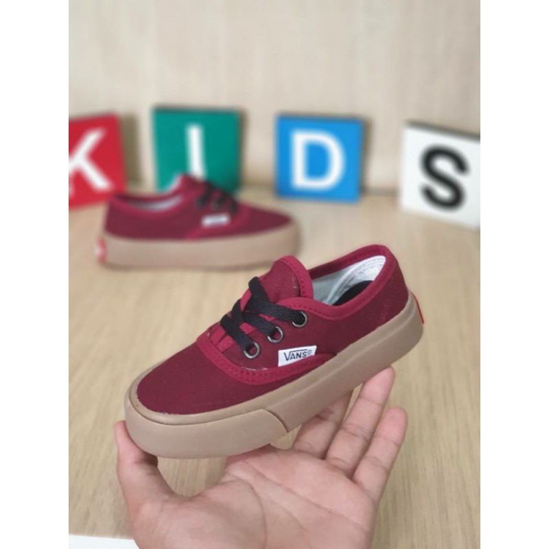 sepatu anak laki laki Vans Autentic Maroon Gum