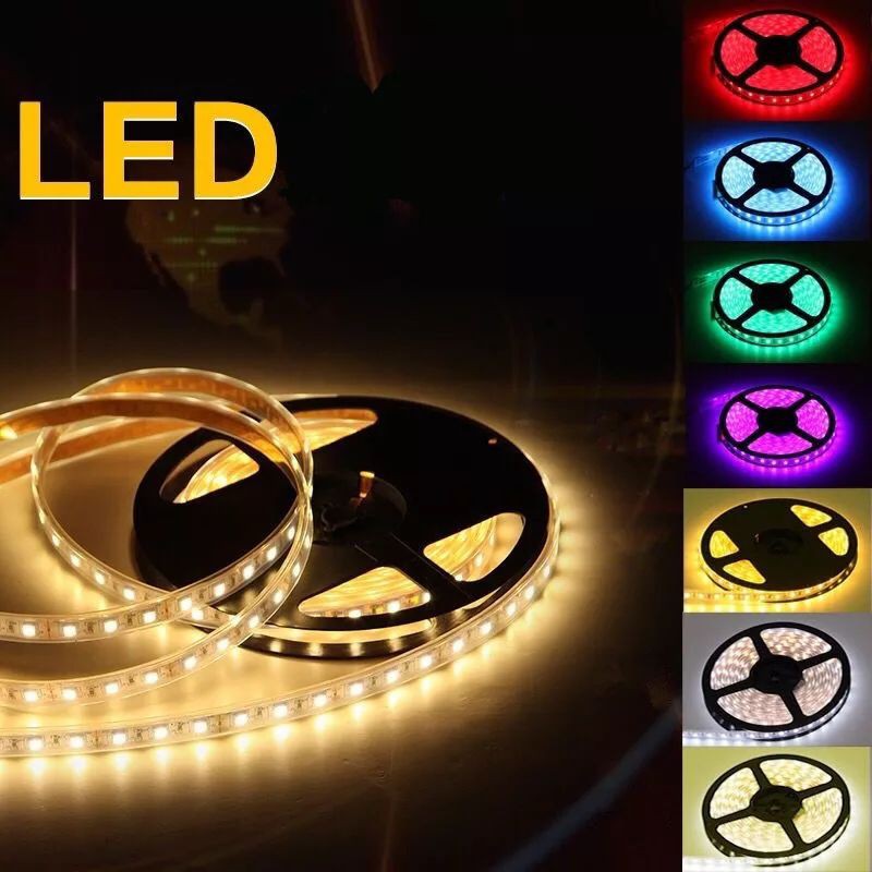 Paket 5M LED strip SMD 3528 5050 IP33 IP44 Outdoor gel single color 5 Meter Set adaptor waterproof