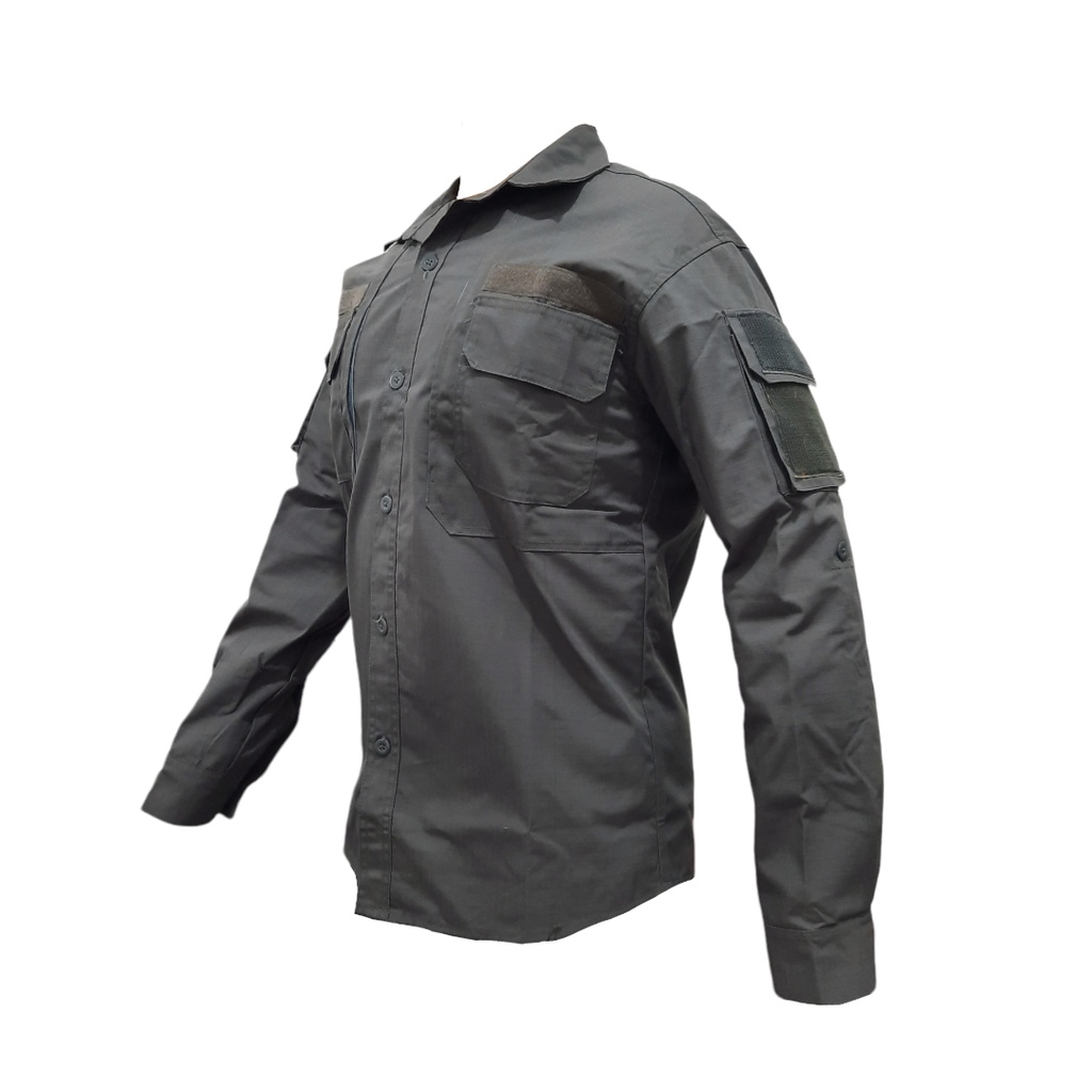 Kemeja Tactical Panjang Abu Tua / Kemeja PDL Tactical Dark Grey