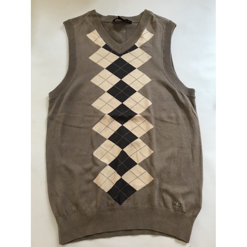 NIKE X Tiger Woods Collection Brown Argyle Sweater Vest