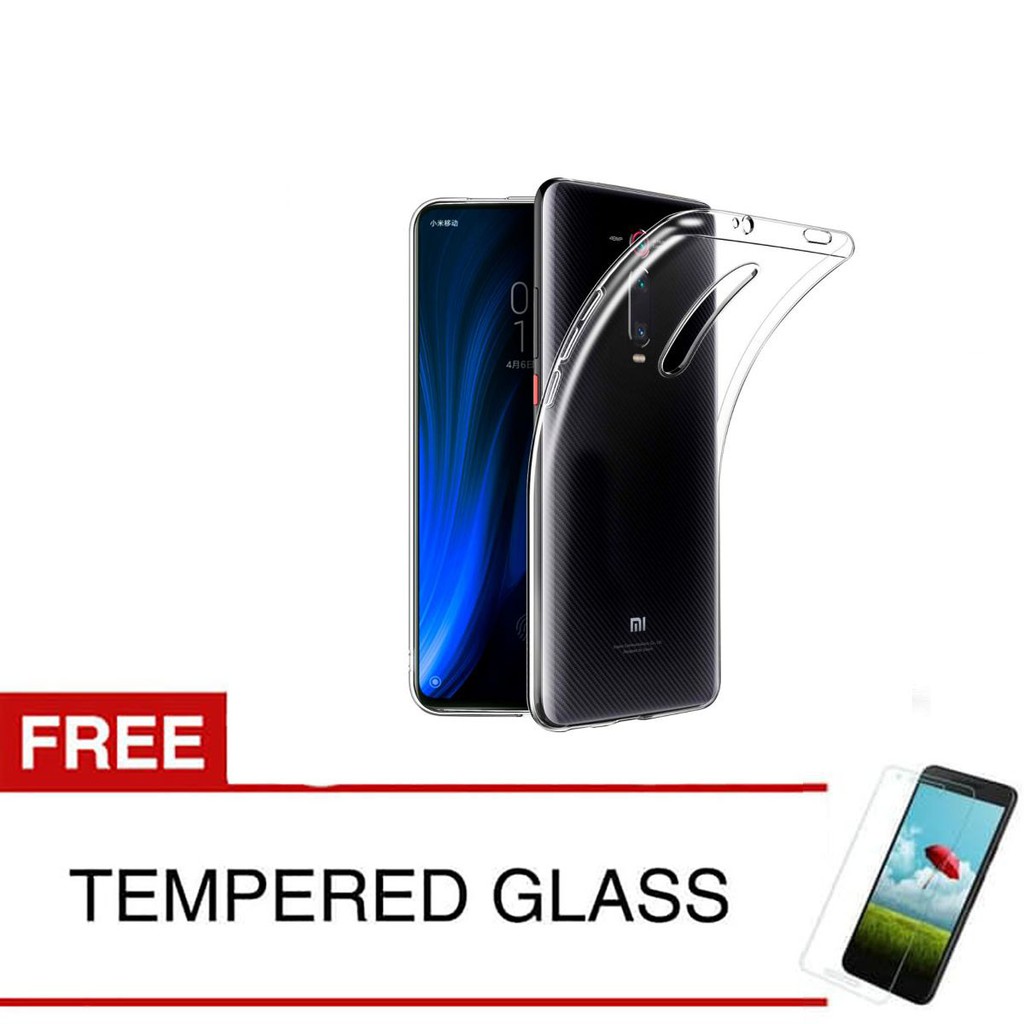 Case for Xiaomi Redmi K20 - K20 Pro - 6.39 inch - Clear - Gratis Tempered Glass - Ultra Thin Soft Ca