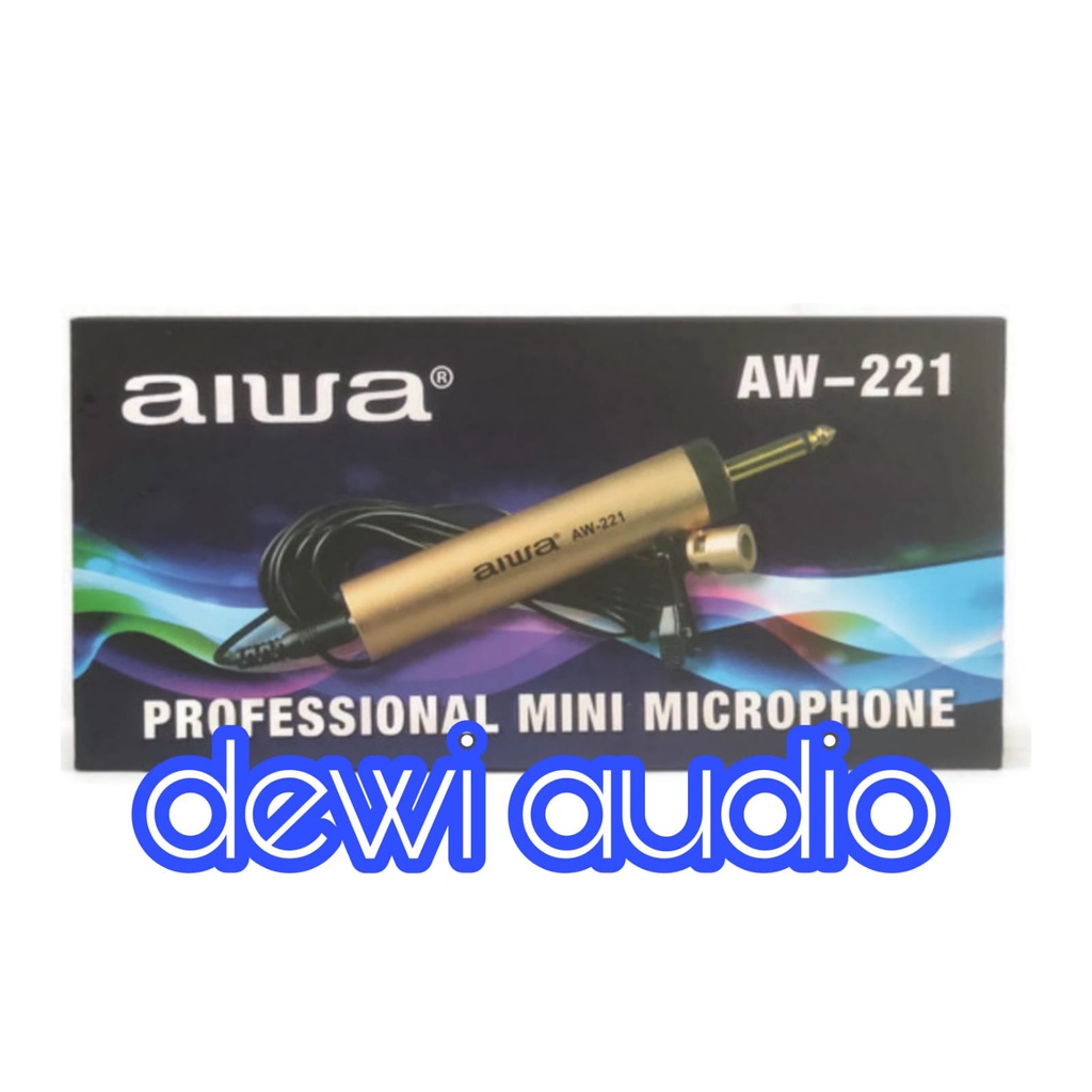 MIC JEPIT AIWA AW221 / MIC KANCING AIWA AW 221 /  MIC CONDENSOR AW 221 TERMASUK KABEL 11 M