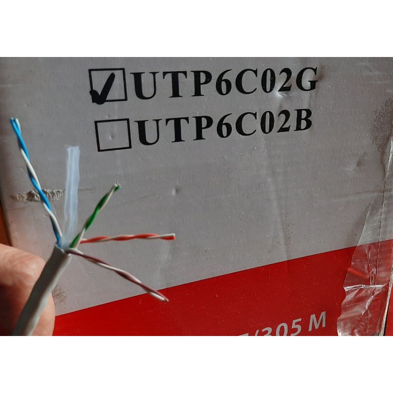 Kabel LAN Outdoor/FTP CAT6/5e Vascolink/Spectra/Zimmlink/NYK UTP/Indoor RJ45 CAT6/5 METAL,ecer meter-VASCO UTP 6 IN CR