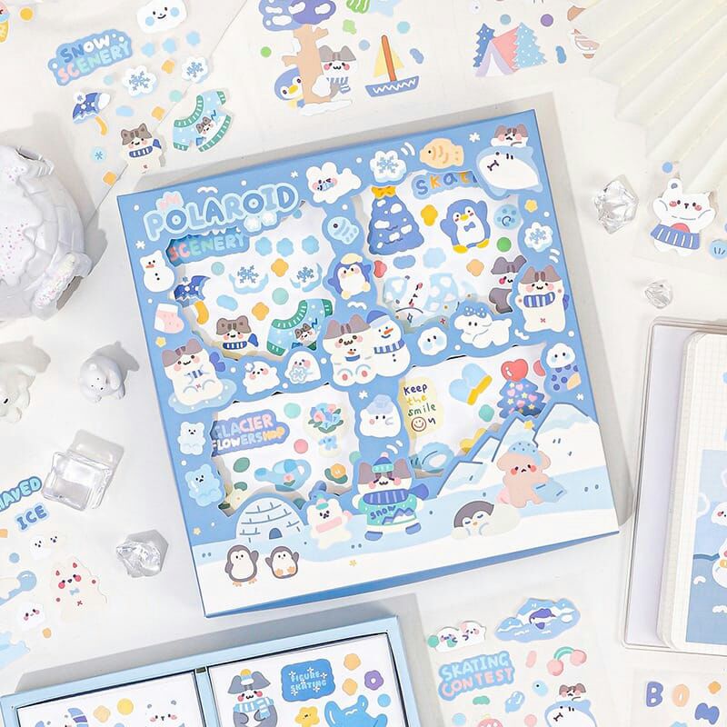 

WINTER POLAROID STICKER AESTHETIC FOR DECO DIY JOURNALING DIARY ETC