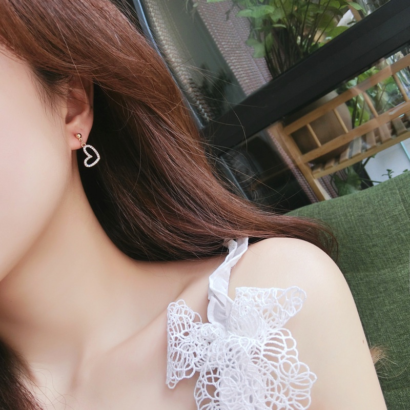 Korea lucu cinta hati anting-anting anting-anting Baru Musim Semi berongga anting-anting gaya Korea