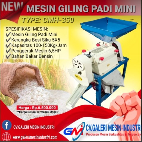 ALAT PRODUKSI mesin giling padi mini type CMH-350-mesin selep padi -ANEKA-MESIN 2021