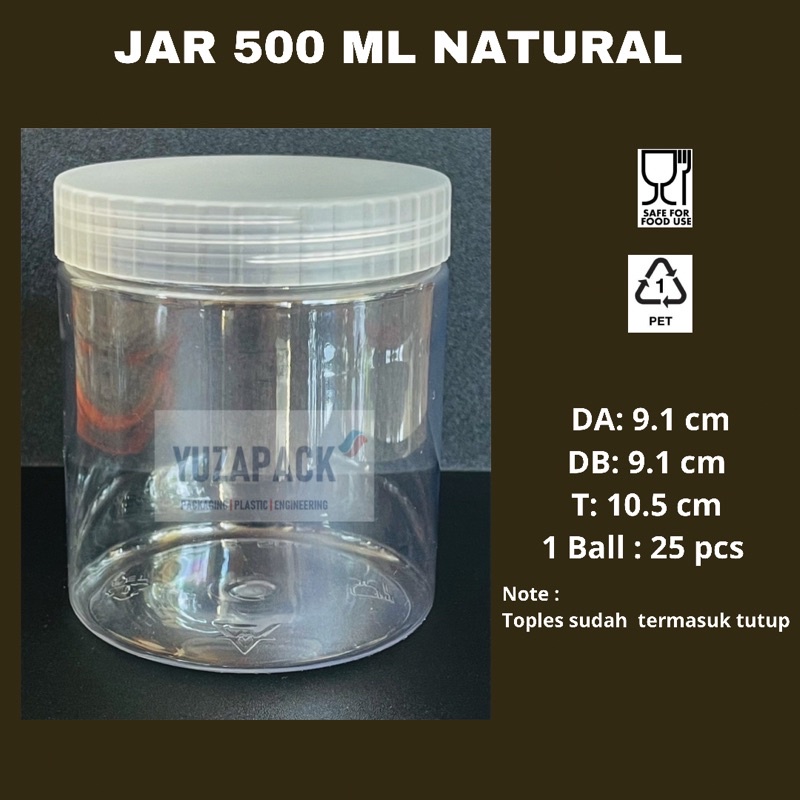 Toples Jar PET 500 ml