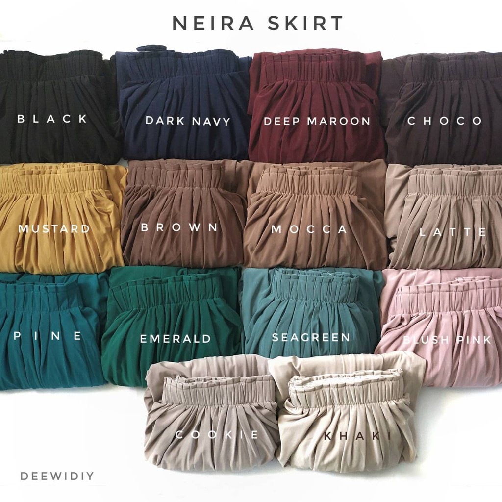 ROK KERJA PANJANG DESAIN REMPEL MUAT SAMPAI XL - NEIRA SKIRT DEEWIDIY