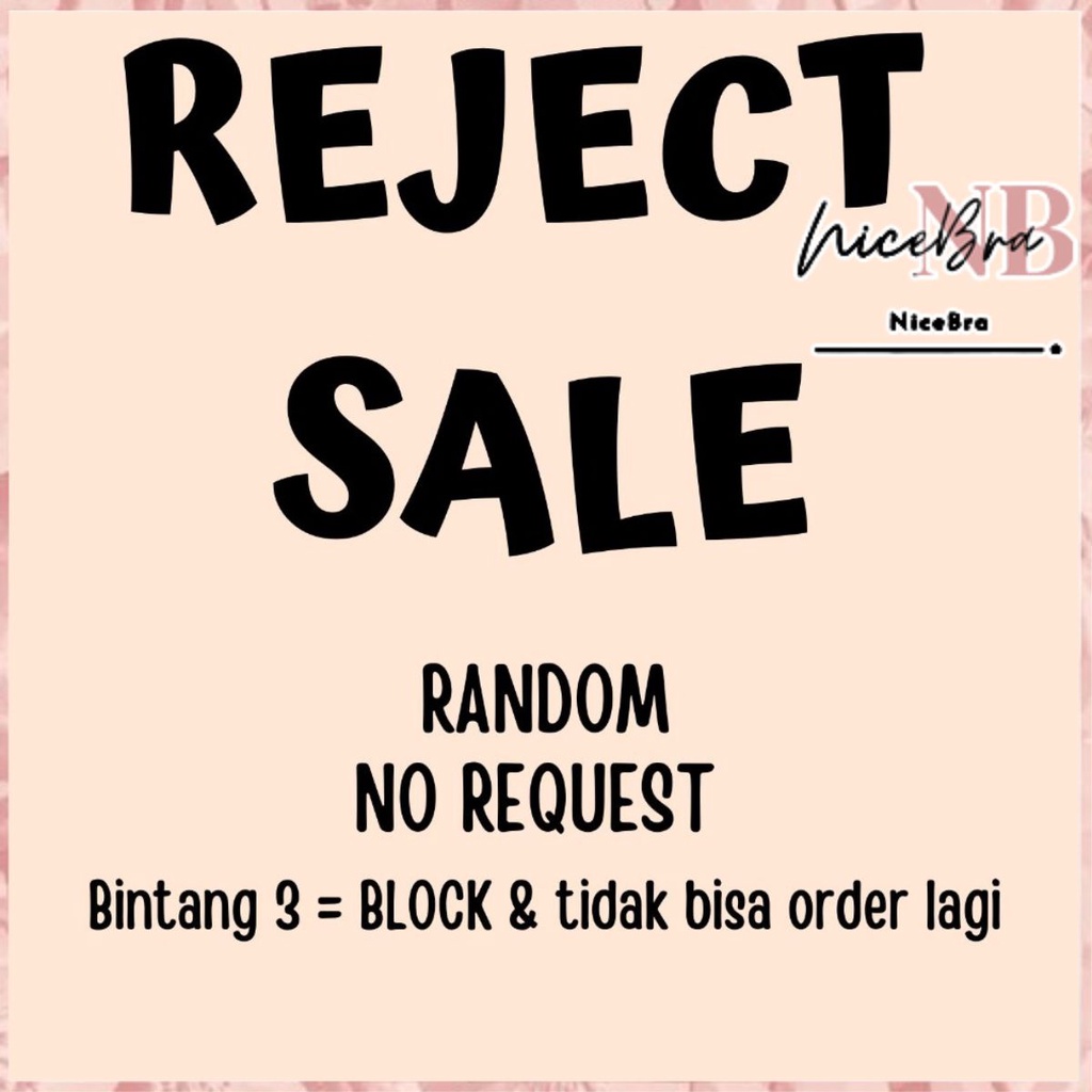 Nicebra SALE BARANG RIJEK PAKAIAN DALAM 5005