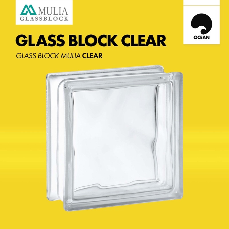 GLASS BLOCK DINDING MULIA / GLASS BLOK KACA RUMAH | CLEAR - 1 dus (6buah)