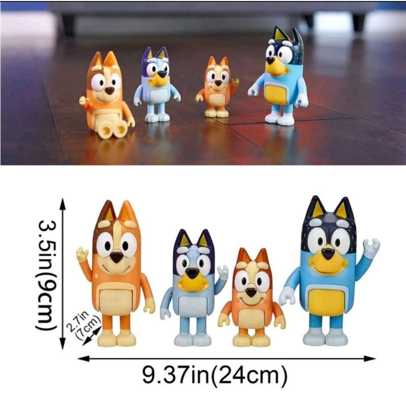 Figure Bluey  Mainan Bluey bingo family toys boneka