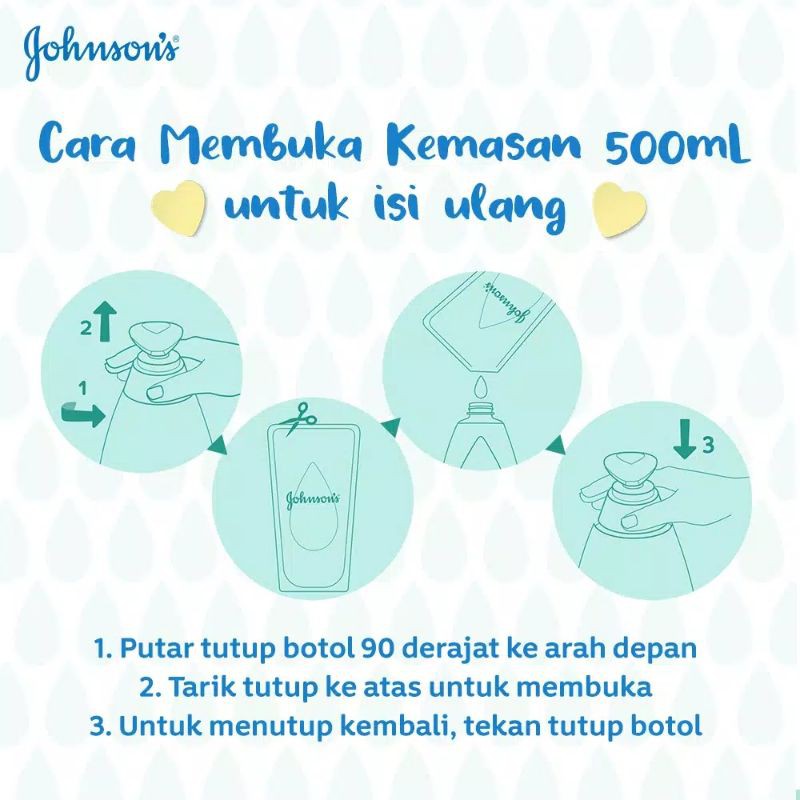 Johnson’s Refill : Cotton touch 375ml, Bedtime 400 ml, Milk n Rice 400ml, Top To Toe  400mL