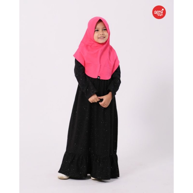 Gamis Afrakids Black Glitter GA013