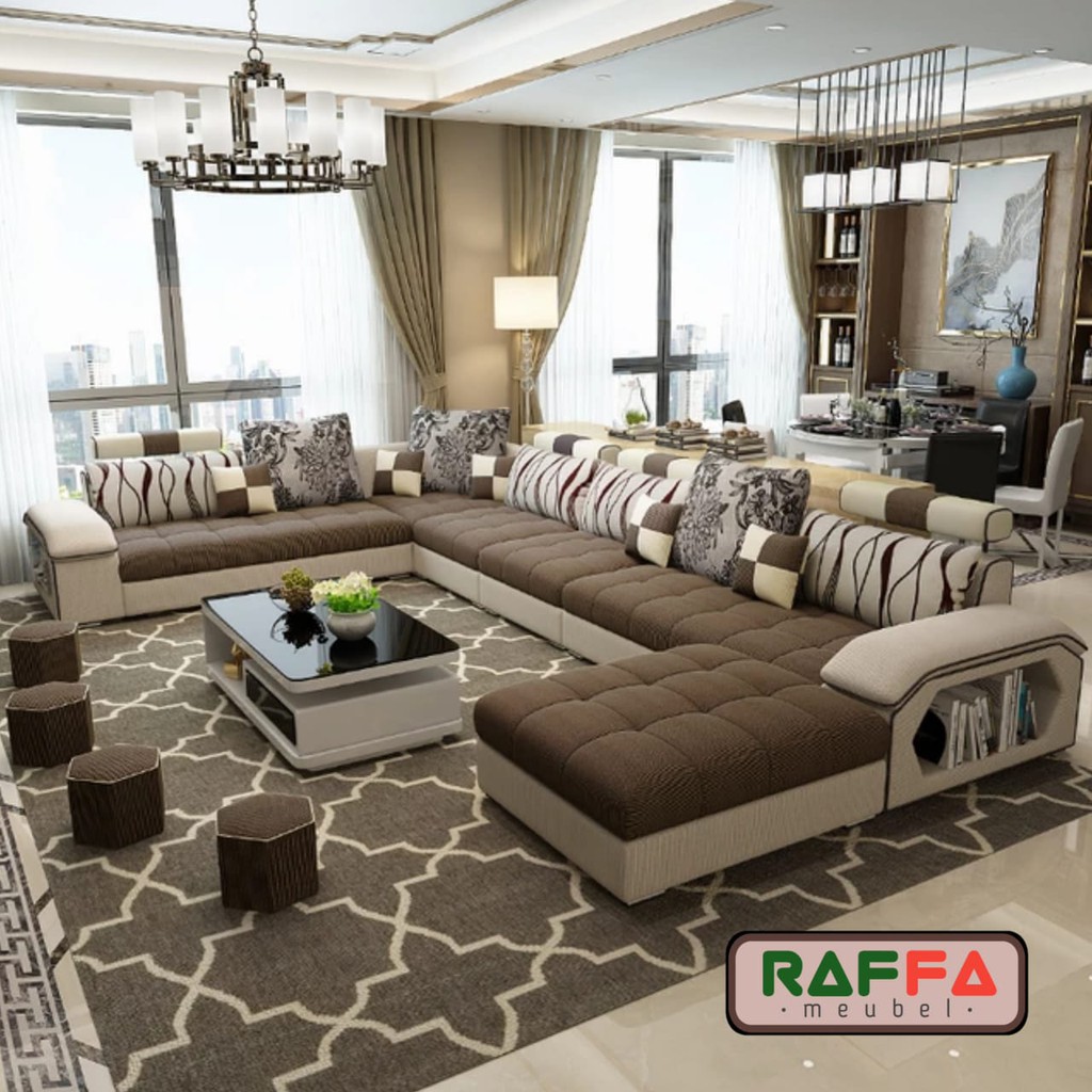 U24 RAFFA MEUBEL - Sofa Letter U - Sofa Ruang Tamu - Sofa Ruang Keluarga Modern - Kursi Sofa Leter U