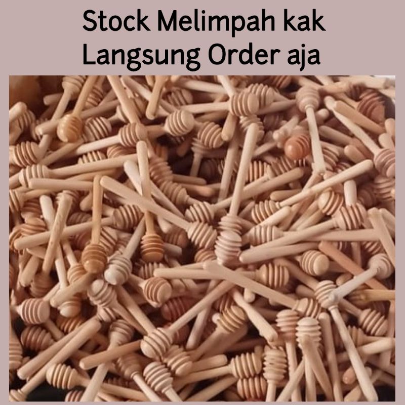 Sendok Madu Kayu - Food Grade - Honey Stick Dipper - Souvenir