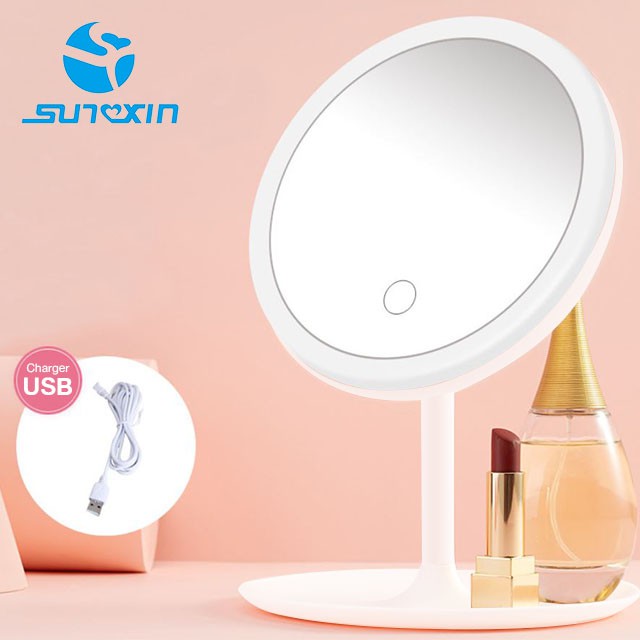 Sunxin Cermin  Makeup Dengan Lampu  Led Dengan Usb Charger 