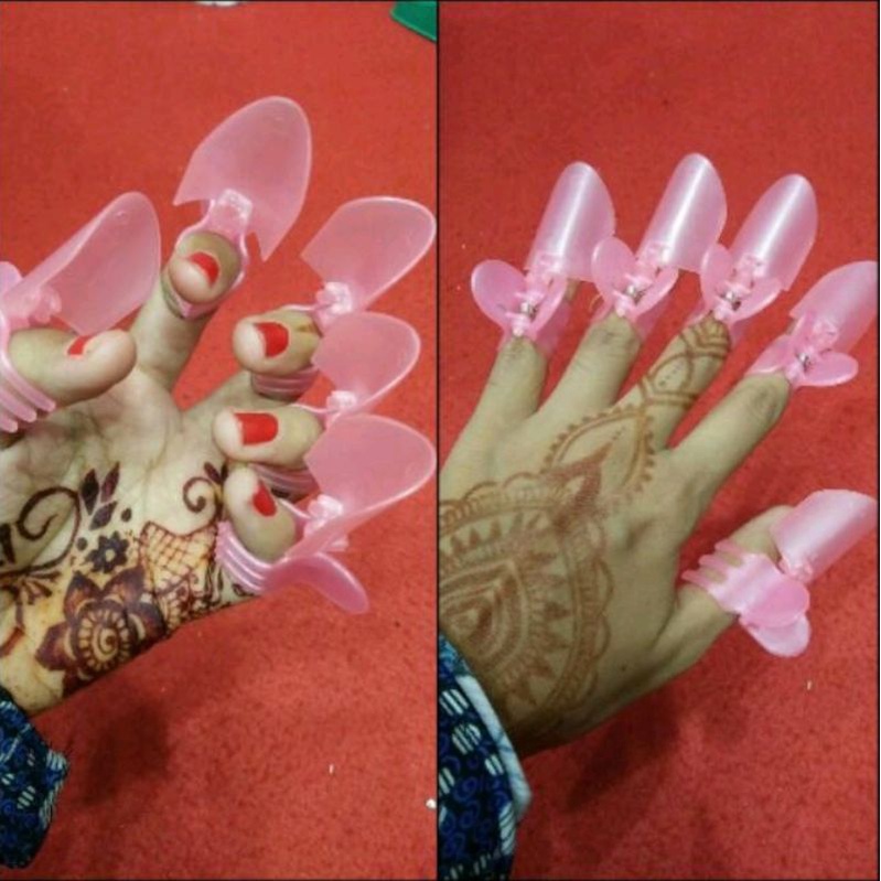 NAIL ART/HIASAN KUKU/PELINDUNG KUKU SAAT MEMAKAI KUTEK