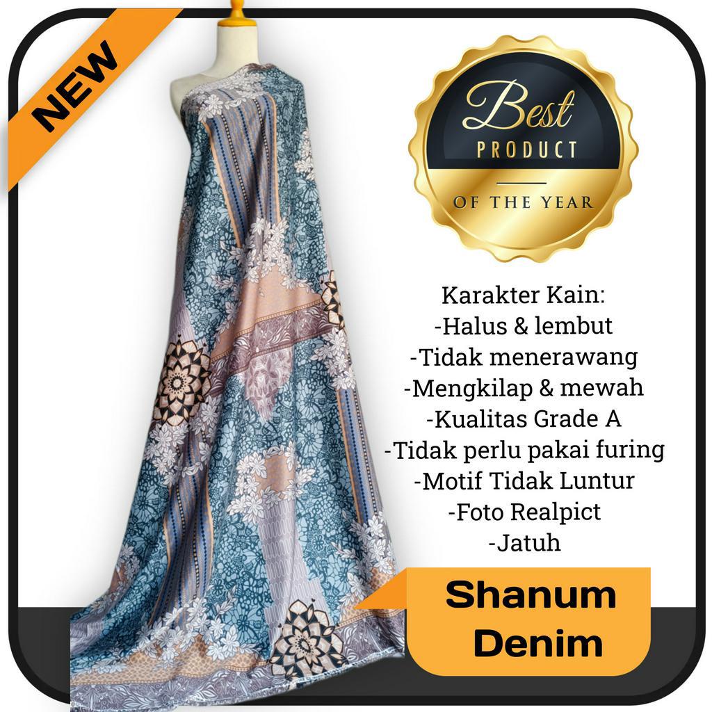 Kain Dr Silk motif Shanum harga persetengah meter