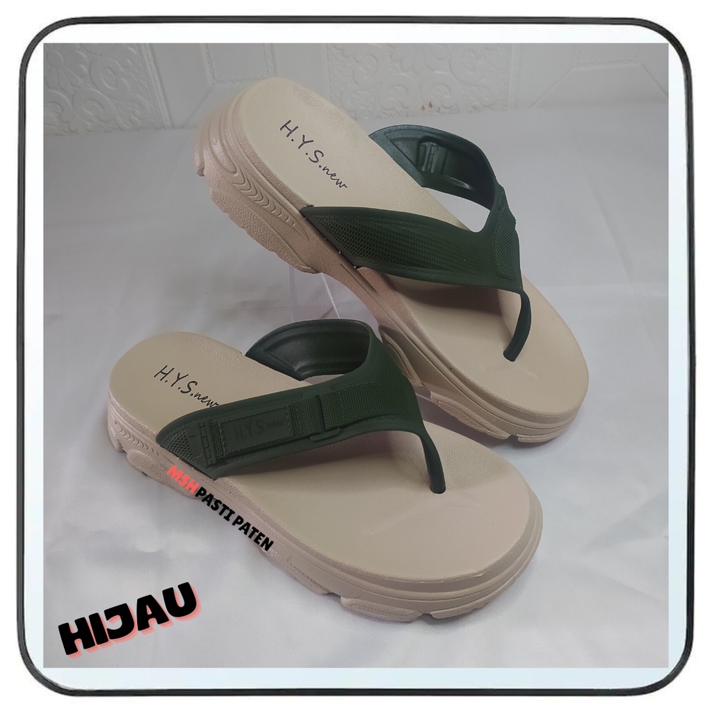 Sandal jepit wedges import wanita original hys Sendal flip flop