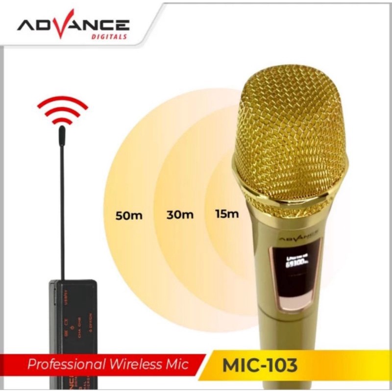 Mic Wireless Advance 103 Microphone Tanpa Kabel Suara Bening dan Kencang