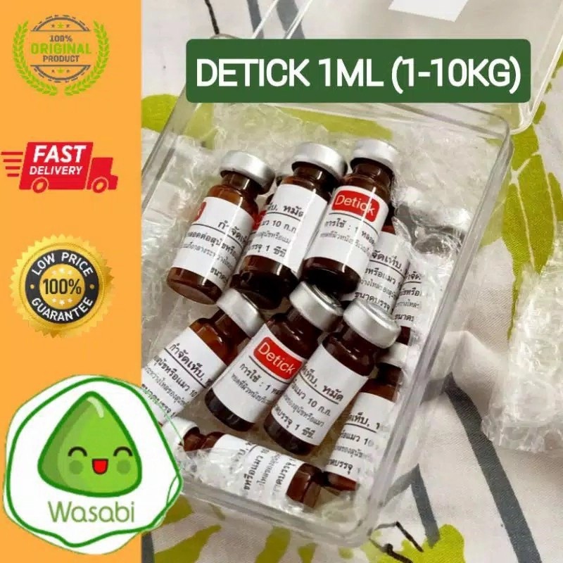 DETICK 1ml (0-10kg) Obat Kutu Kucing Anjing Kelinci Tetes Ampuh DETIK