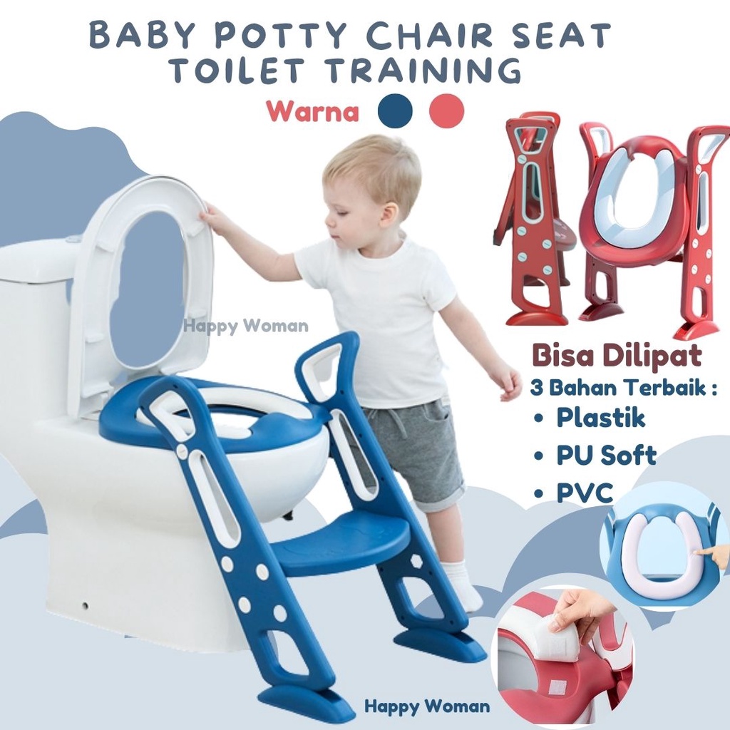 Baby Potty Chair Seat Toilet Training Pispot Anak Bayi Ladder Kursi Toilet Lipat Bayi Baby Safe Tangga Kloset Baby Safe Kursi Wc Ladder Closet