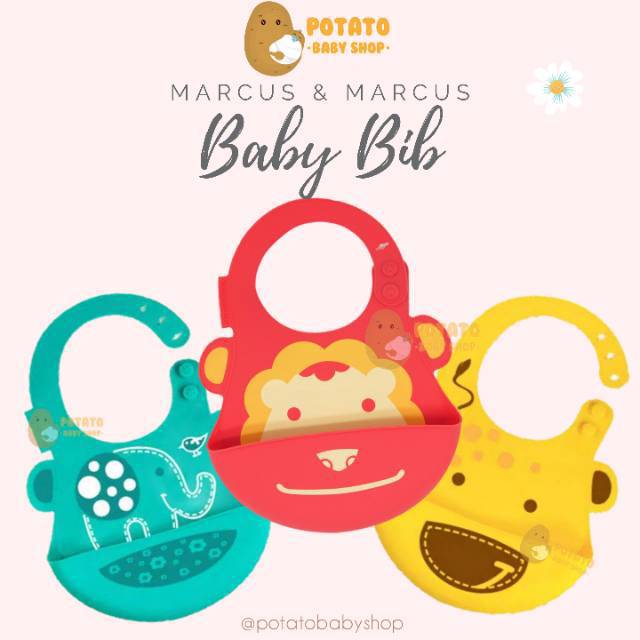 Marcus &amp; Marcus Baby Silicone Bib / celemek bayi