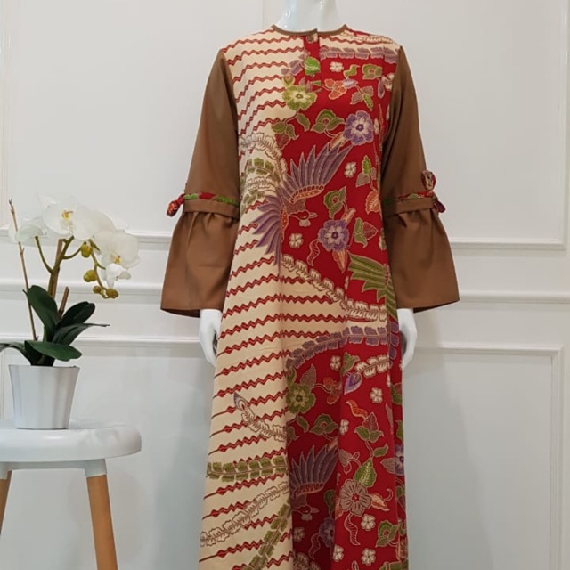 Gamis depan full batik by edness kayla
