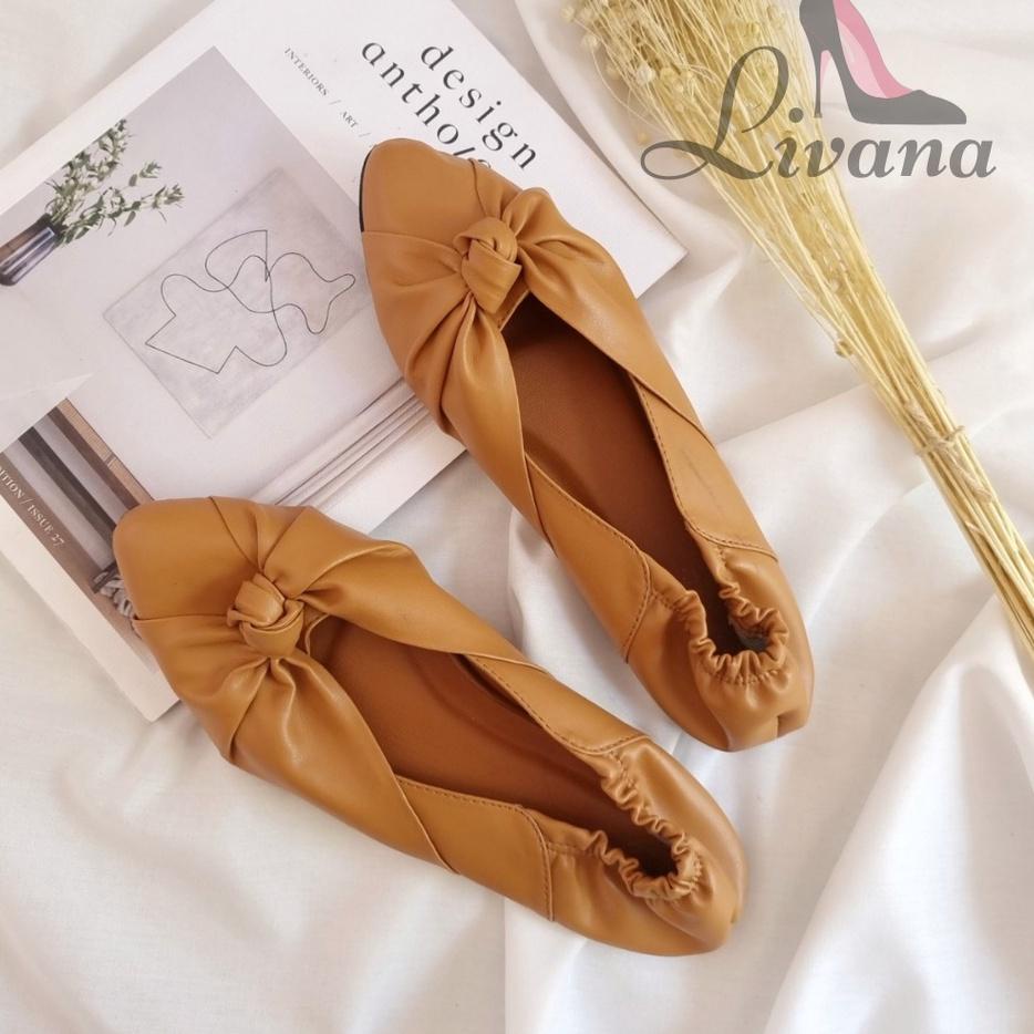 Paling Disukai.. Sepatu Flatshoes Elastica Wanita Perempuan Cewek Kerja Kantor Formal Loafers Flat S