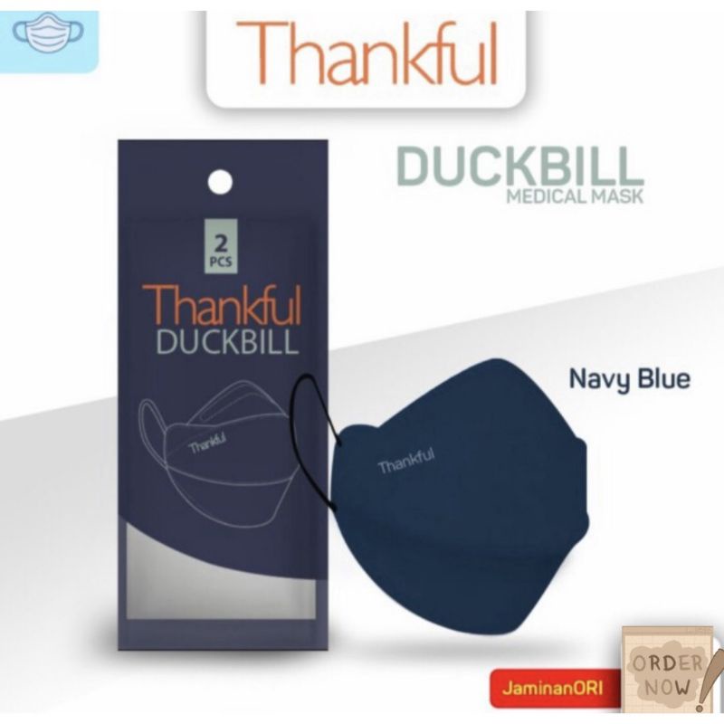 Thankful Duckbill Earloop 4 ply sachet isi 2 pcs