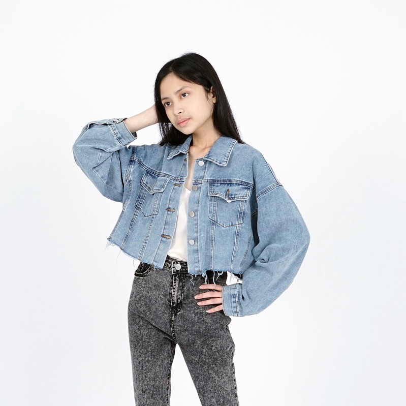 VIERLIN - Jaket jeans 368 - CROP JACKET JEANS