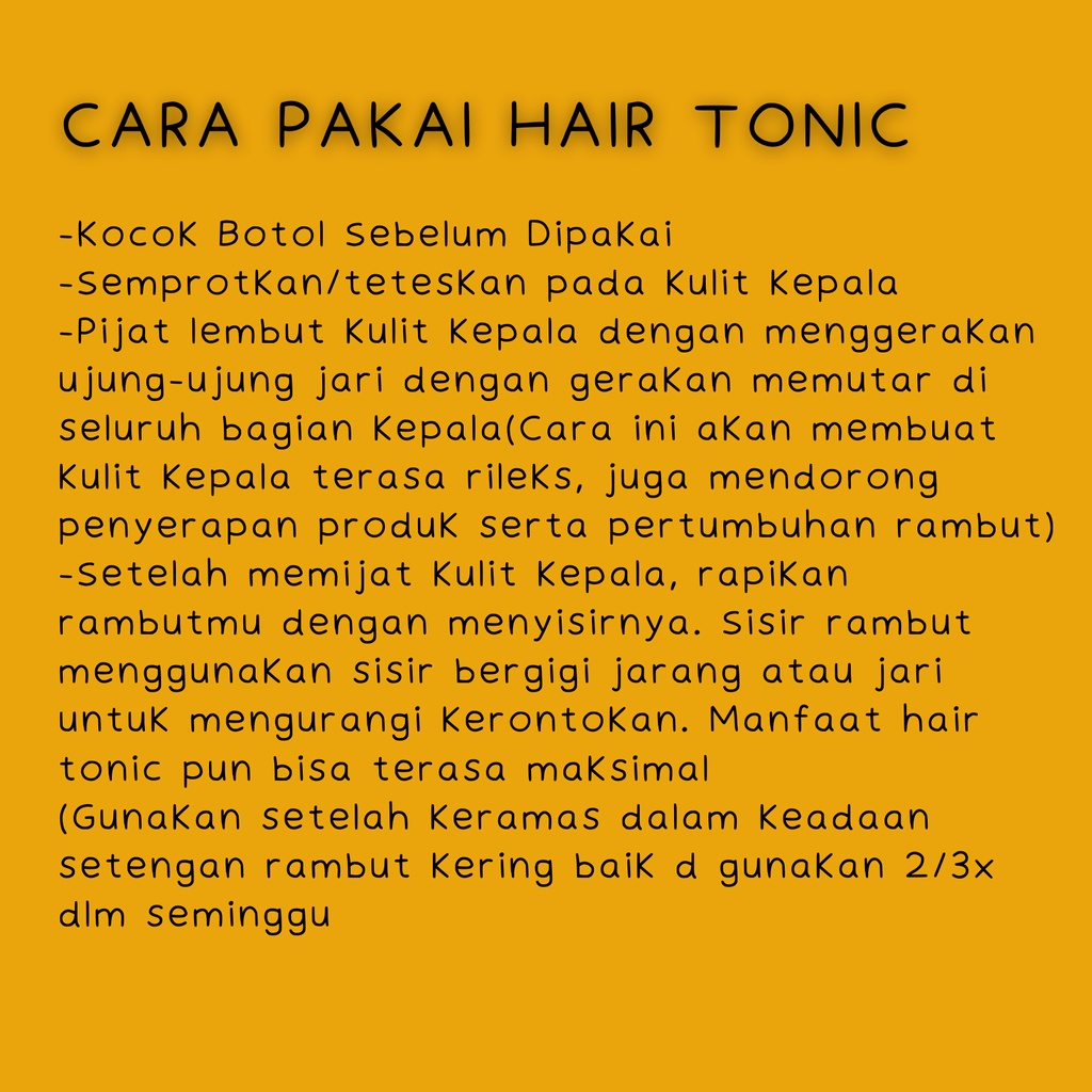 BPOM HAIR TONIC ALA SALON 100ML PENUMBUH RAMBUT/ HAIR TONIC MURAH / VITAMIN RAMBUT