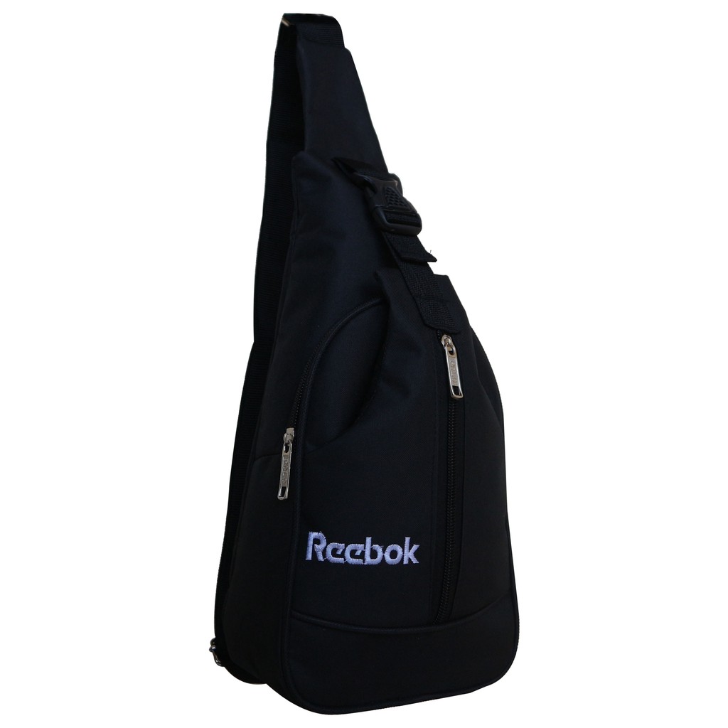 Selempang Reebok Hitam Sling Bag Pria Laki laki Piknik Nyaman Bagus Selempang Cowok Casual Daily Hangout Bahan Tebal Kuat Harga Terlaris Termurah Berkualitas