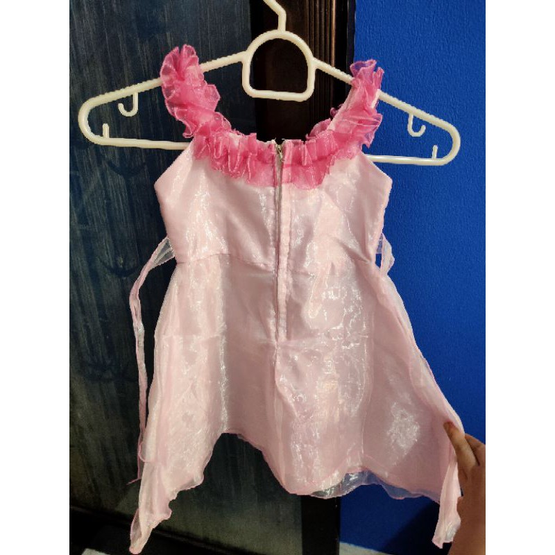 Baju Dress Pink Adem tidak gatal umur 1-3 tahun