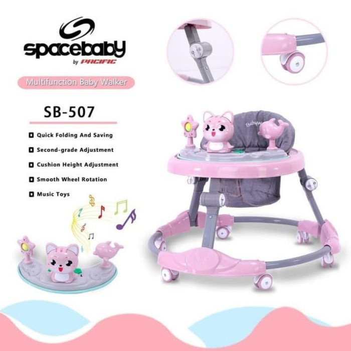 [FREE PACKING KARDUS] Space Baby Baby Walker SB 505, 506, 507, 509, 512, 513 Baby Walker Space Baby