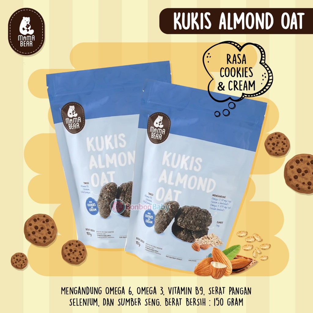 Kukis Almond MamaBear Kukis 150gr Kukis ibu hamil