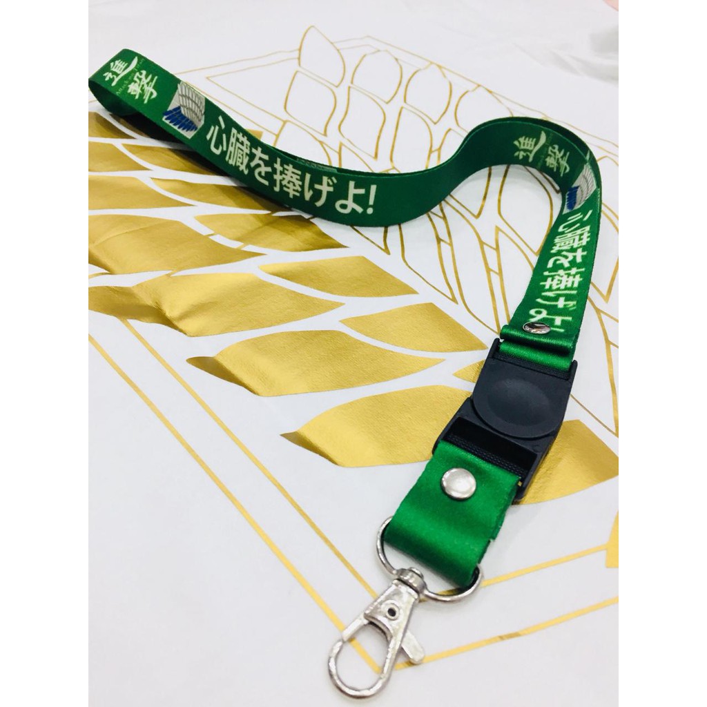 Lanyard SNK Green Army Anime Attack On Titan  Scouting Legion