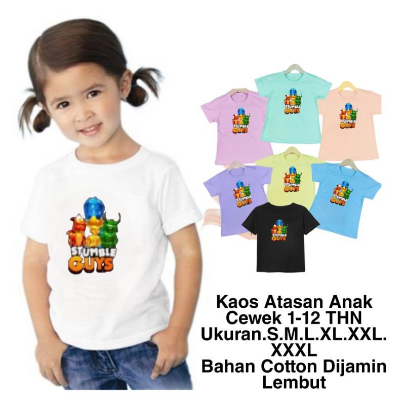 Baju Kaos Atasan Anak Cewek STUMBLE GUYS VIRAL(4)