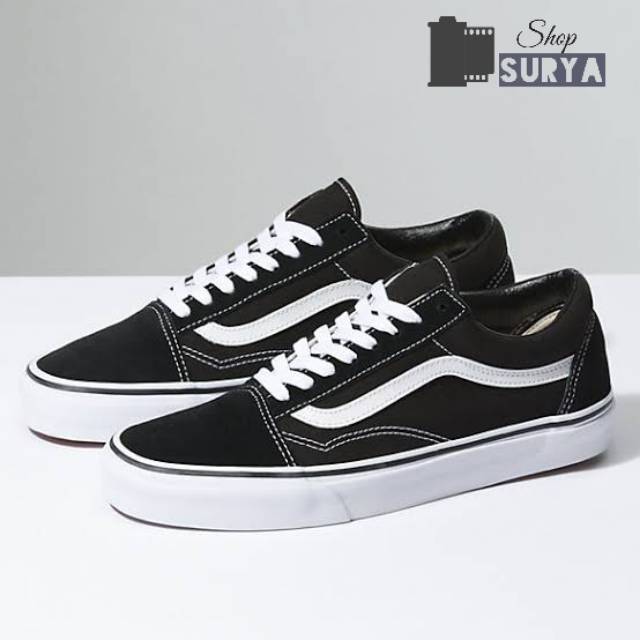 [BISA COD] Sepatu Pen Old_Skul Premium Black white (plus Dus Vans)